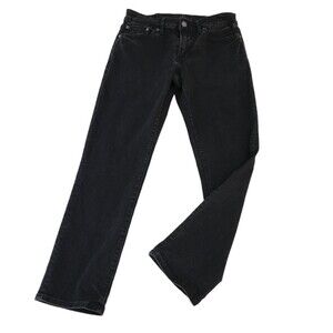 American Eagle Jeans Women's 28 x 28 Black Straight Leg Next Level Flex Mid-Rise